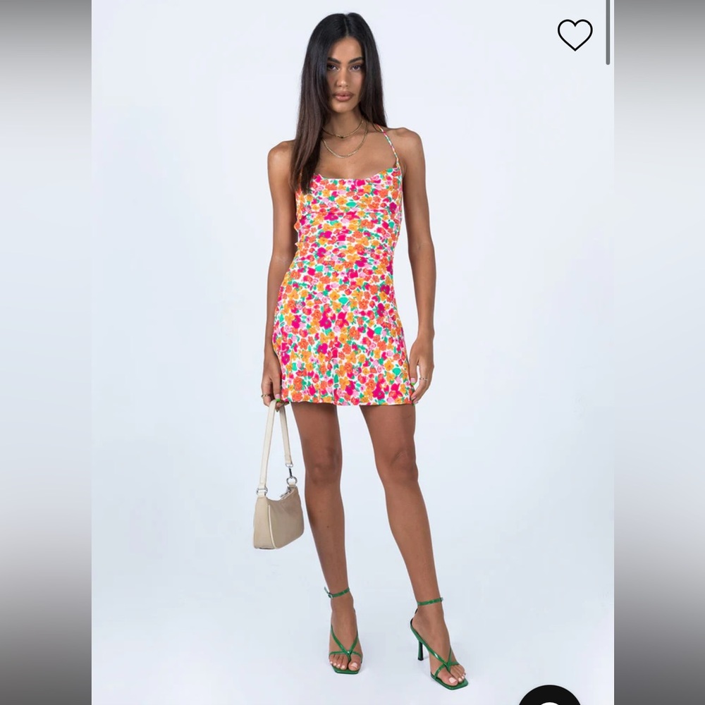 CELENA MINI DRESS RAINBOW FLORAL